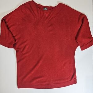 New York &‎ Company Soho Sweater Womens XS Red Half Sleeve Acrylic Office Top